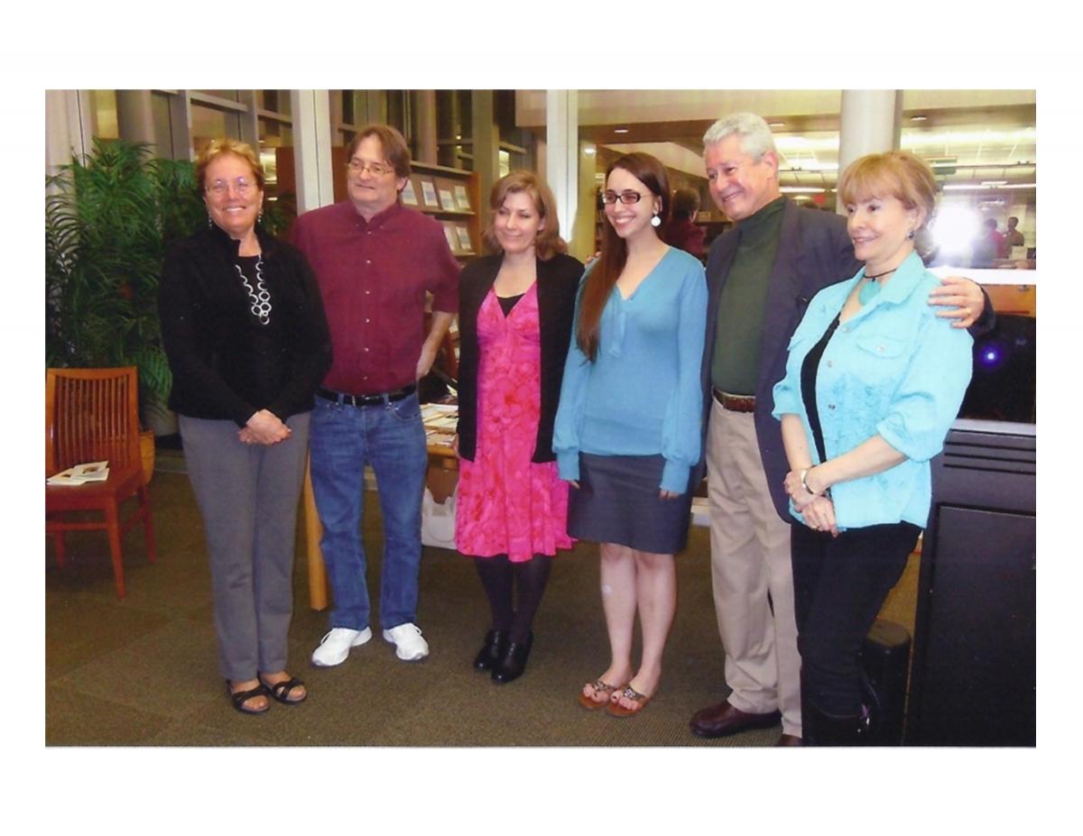 With teachers & poets at his Lone Star College reading, 2012