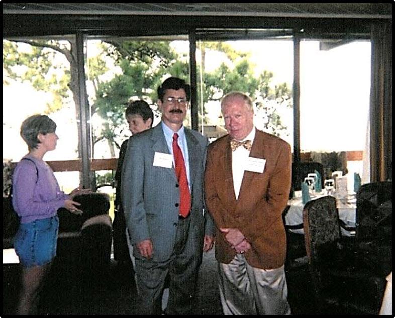 With poet Robert Phillips at MCLA Festival, 1998.