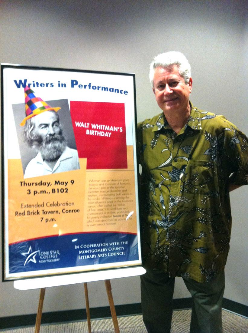 As invited poet for Walt Whitman B'day 2012, Lone Star College.