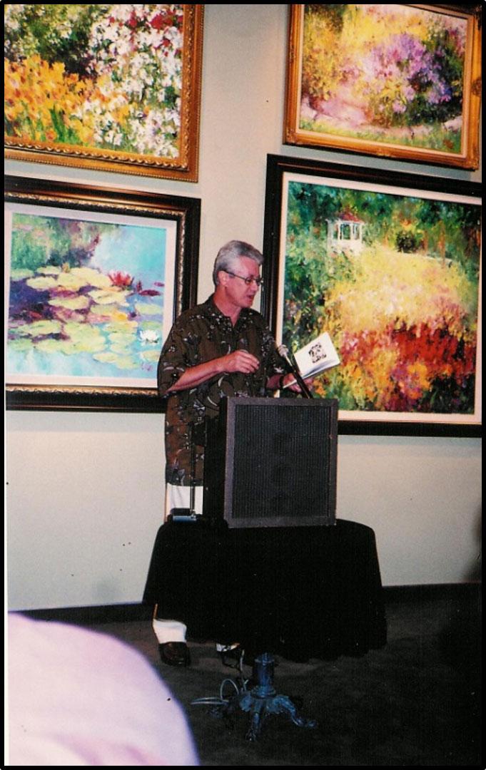 Reading at Milan Gallery, Ft. Worth, 2010.