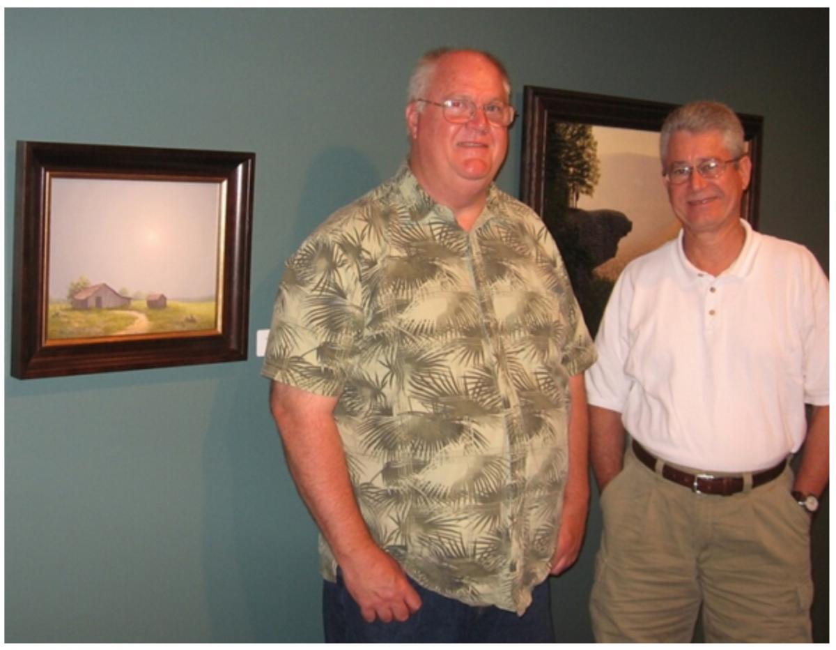 With artist Johnny Bowen-2009, at Arts Center of the Ozarks.