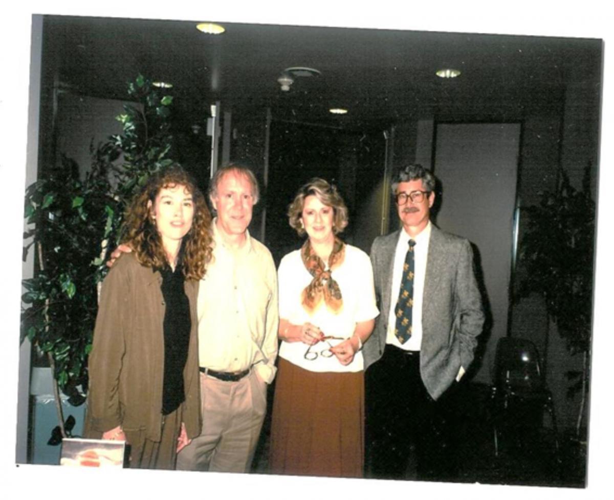 With poets Robert Hass and Brenda Hillman, 1996.