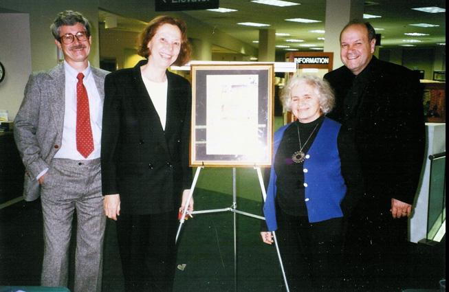 With poets Dave Parsons, Grace Schulman, & Grace Paley, 1996