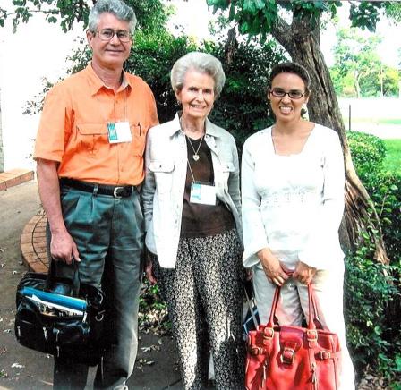 With poets Naomi Simmons & Becky Balcarcel at Langdon Festival, 2008.